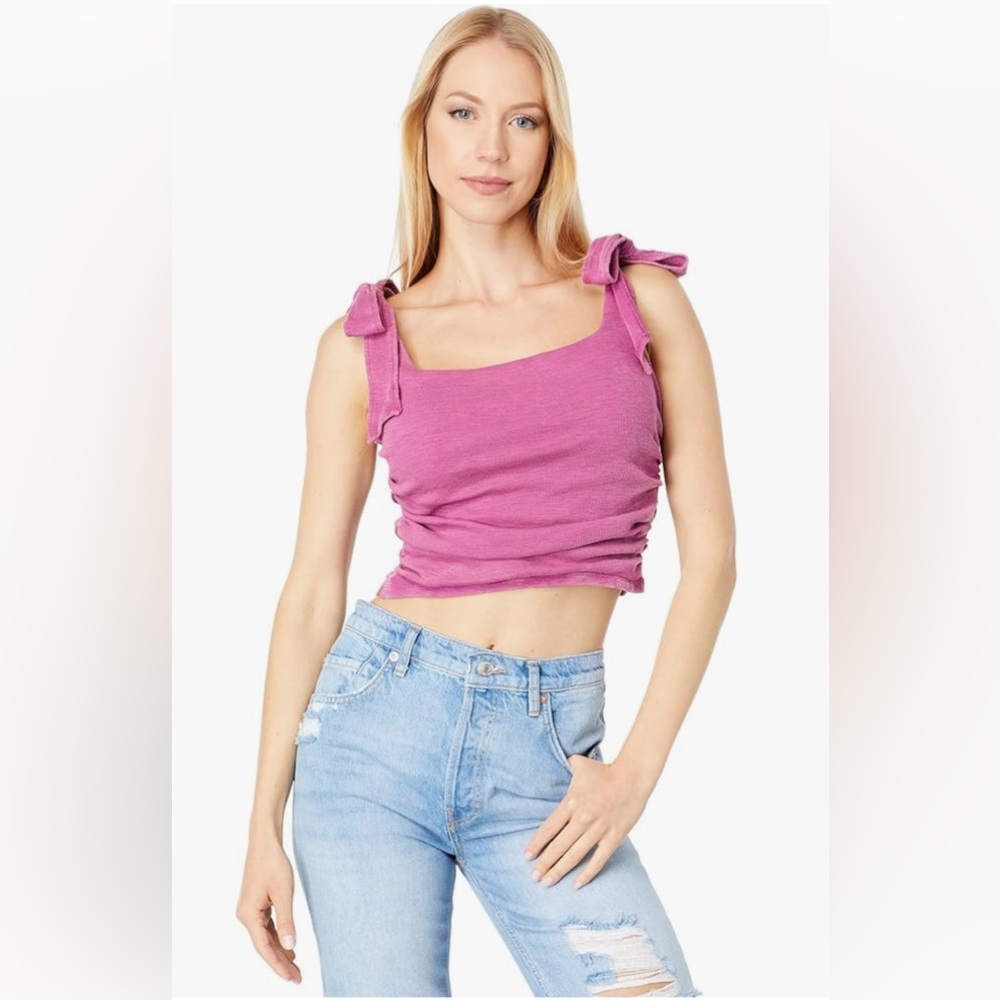 Free People Boulevard Rouched Cropped Tank